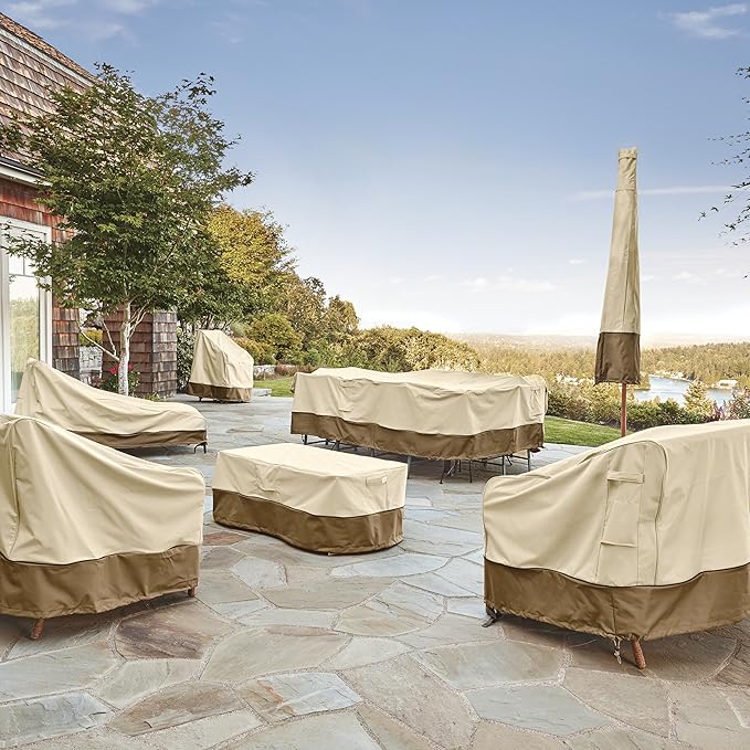 Classic Accessories Veranda Water-Resistant 13 Foot Offset Patio Umbrella & Frame Cover, Patio Furniture Covers ClassicAccessories