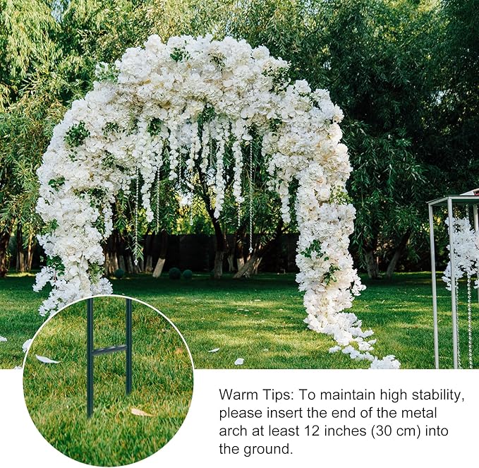 RUBFAC 94" Metal Garden Arch Trellis for Climbing Plants Outdoor, Garden Arbors and Arches, Halloween Archway for Pumpkin Balloon Rose Vines Wedding Christmas Birthday Party Decorations, Army Green RUBFAC