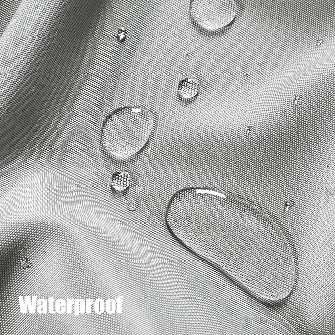 BONZER Waterproof Indoor/Outdoor Curtains for Patio Thick Privacy Grommet Curtains for Bedroom, Living Room, Porch, Pergola, Cabana, 1 Panel, 84W x 120L inch, Silver Bonzer