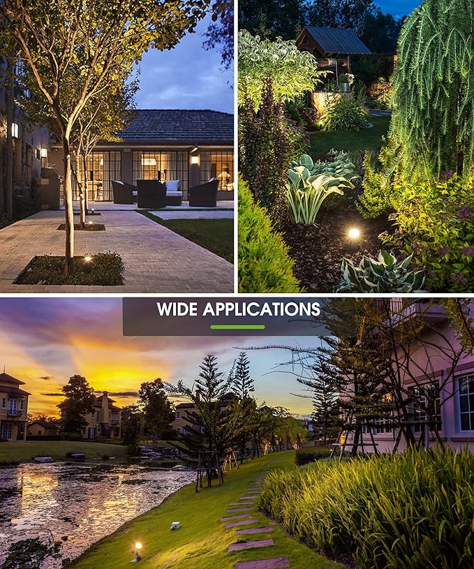 L LOHAS LED 5W Dusk to Dawn Outdoor Lighting, Auto On/Off 3000K Landscape Outdoor Spotlight, IP66 Waterproof Plug in Spot Lights for Yard, Garden, House, Pathway, Plant, UL Listed (2 Pack) LLOHASLED