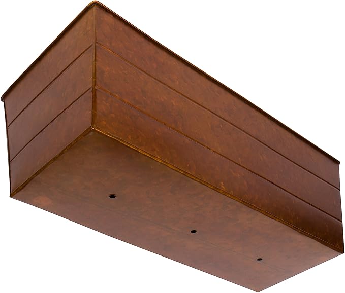 22" Galvanized Window Box Flower Planter by Trademark Innovations Trademark+Innovations