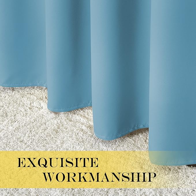 NICETOWN Door Curtain for Closet Doors 80 Inches Long 1 Panel, Blackout Doorway Curtain for Open Closet Bedroom, Room Divider Living Room for Privacy (Teal Blue, 1 Panel, 46W x 80L) NICETOWN
