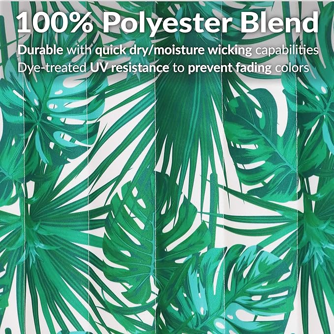 Sunnydaze Quilted Outdoor Hammock with Spreader Bars - Heavy-Duty 450-Pound Capacity Double Hammock for Outside - Green Palm Leaves SunnydazeDecor