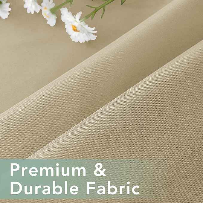 Patio Curtains Outdoor Waterproof 6 Panels - Windproof, Privacy, Weatherproof Outside Drapes for Gazebo Pergola Porch, Grommet Top and Tab Bottom, 54x95 Inch, Cream RichSets
