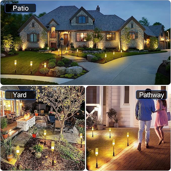 B-right Warm White 3PCS Extension Lights for Path Lights, Extendable Waterproof 0.8W 95 Lumens per Light 2700K (No Adapter) B-right