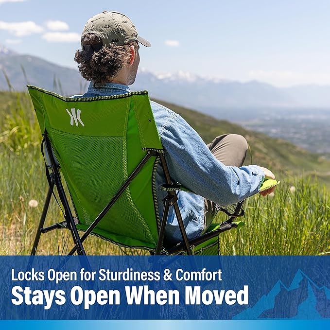 Kijaro Dual Lock Portable Camping Chairs - Enjoy the Outdoors with a Versatile Folding Chair, Sports Chair, Outdoor Chair & Lawn Chair - Dual Lock Feature Locks Position – Kawachi Purple Kijaro