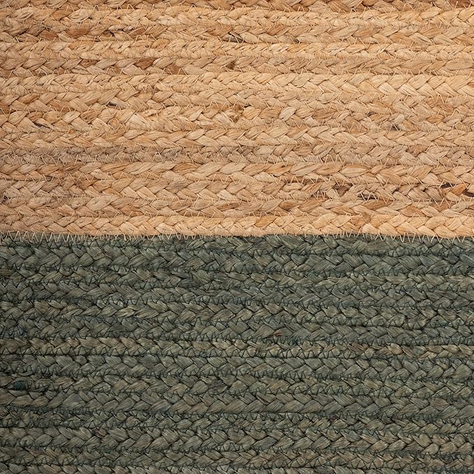REDEARTH · Cube Pouf Foot Stool Ottoman - Jute Braided Pouffe Poof Accent Sitting Footrest for The Living Room, Bedroom, Nursery, Patio, Lounge & Other Rooms (14.5”X14.5”X16”; Natural Olive) REDEARTH