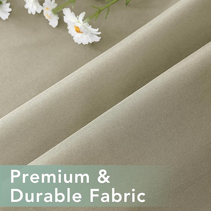Outdoor Curtains for Patio Waterproof 6 Panels - Windproof, Privacy, Weatherproof Outside Drapes for Gazebo Pergola Porch, Grommet Top and Tab Bottom, 54x108 Inch, Taupe RichSets