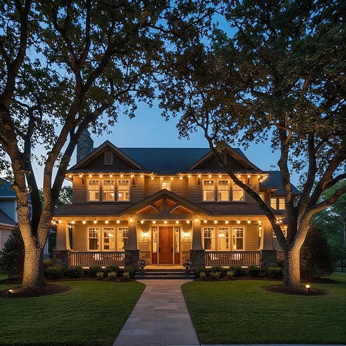 RTTY Classic Series 150FT Outdoor String Lights Pro Set with 58 G40 Bulbs - The Starter System for House Outline Lighting, Full Pergola or Pool Coverage, and Restaurant to Hotel Terrace Ambiance RTTY