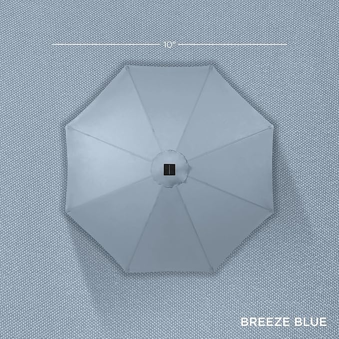 Best Choice Products 10ft Solar Polyester LED Lighted Patio Umbrella w/Tilt Adjustment and UV-Resistant Fabric BestChoiceProducts