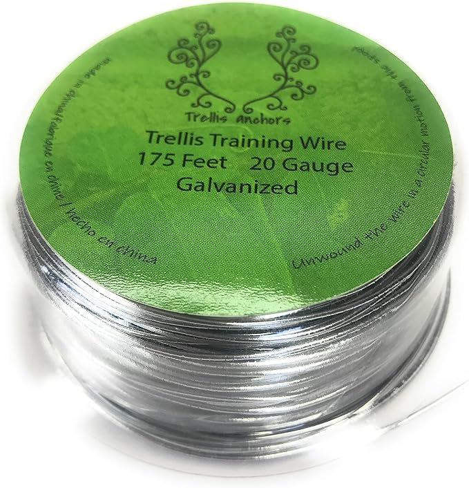 Plants Trellis Training Wire Single Coil (Metal, 175Ft) Trellis+Anchors