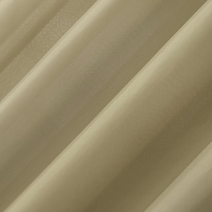 Sun Zero Marina Indoor/Outdoor UV Protectant Energy Efficient Grommet Curtain Panel, 54" x 95", Khaki SunZero%E2%84%A2