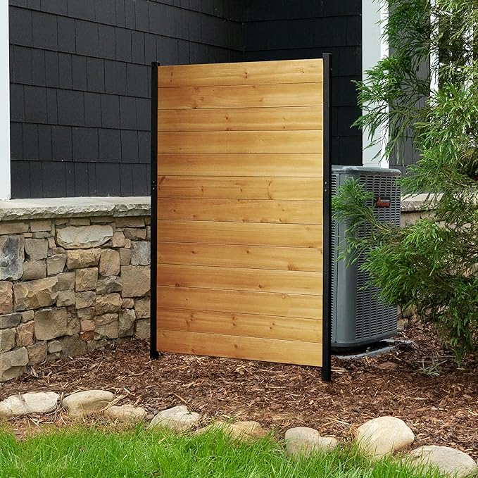 5ft H x 3.2ft W (1 Panel) No Dig Enclo Fairmont Cedar Wood Privacy Screen, Great to Hide Trash Cans, Decorative Patio Privacy Screen, Outdoor Privacy Fence Panel, Air Conditioner Fence, EC18043 Enclo