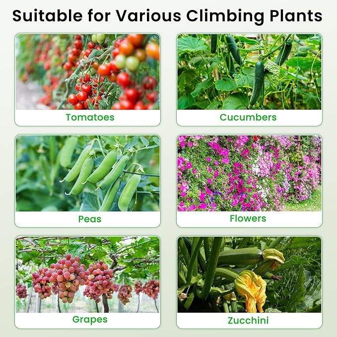 Cucumber Trellis, 35" X 50" A-Frame Garden Trellis for Climbing Plants Outdoor, Foldable Trellis Cucumber for Raised Bed Vegetable/Tomato/Flowers/Pea DSTANA