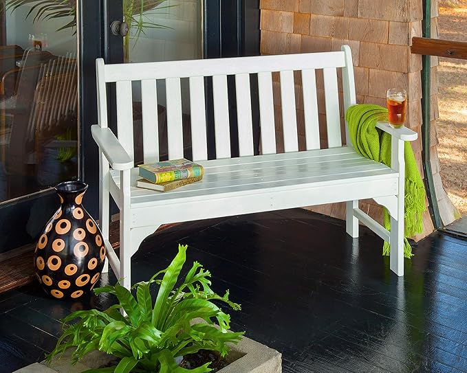POLYWOOD GNB48TE Vineyard 48" Bench, Teak POLYWOOD