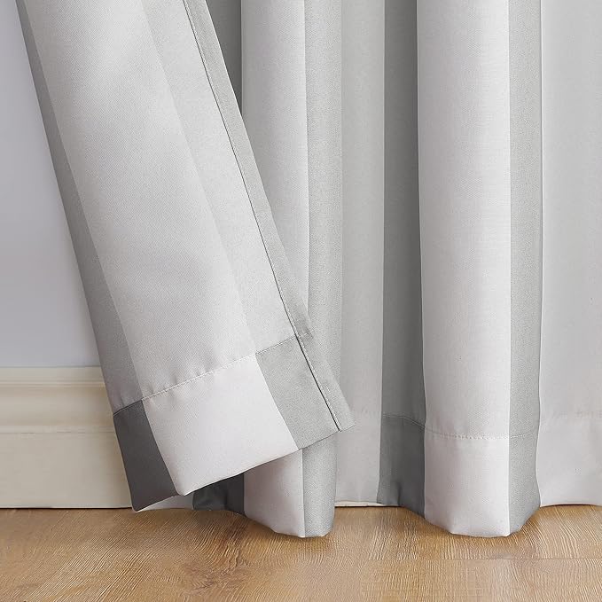Sun Zero Valencia 2-Pack Cabana Stripe Indoor/Outdoor UV Protectant Energy Efficient Grommet Curtain Panel Pair SunZero%E2%84%A2