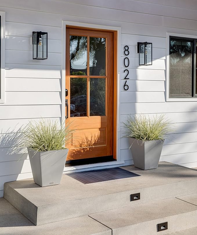 Veradek Pure Series Nobleton Plastic Planter - Large Pots for Indoor or Outdoor Porch/Patio | Durable All-Weather Use with Drainage Holes | Modern Planter Décor for Flowers, Shrubs, Trees VeradekOutdoor