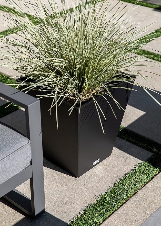 Veradek Pure Series Nobleton Plastic Planter - Large Pots for Indoor or Outdoor Porch/Patio | Durable All-Weather Use with Drainage Holes | Modern Planter Décor for Flowers, Shrubs, Trees VeradekOutdoor