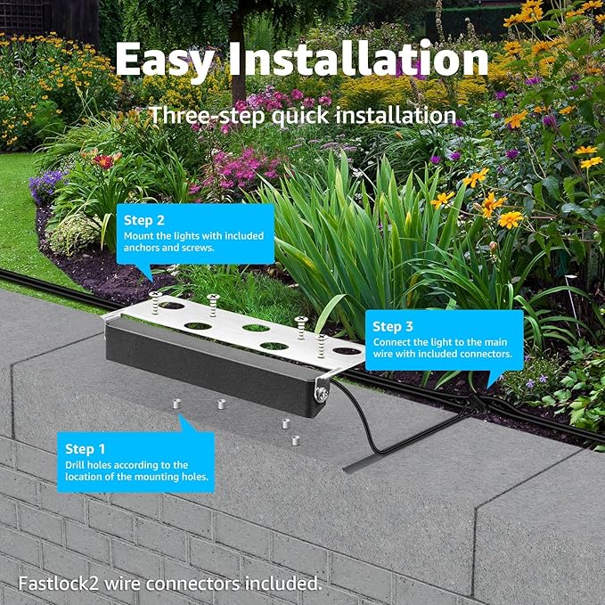 SUNVIE 7 Inch 5W LED Hardscape Lighting 5000K Daylight Retaining Wall Lights 12-24V AC/DC Waterproof Outdoor Landscape Lighting Low Voltage Step Lights with Connectors Hardscape Paver Light, 12 Pack SUNVIE