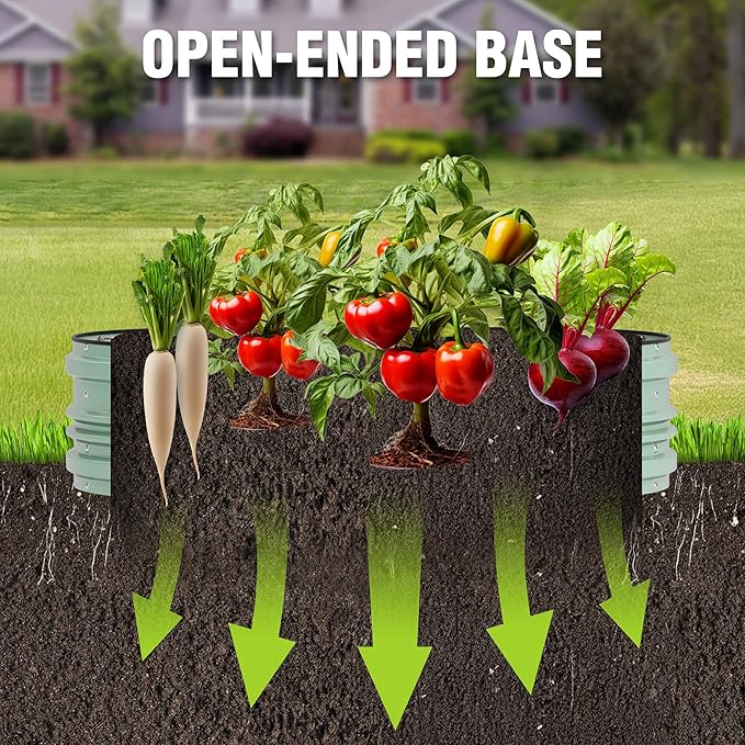 WORKPRO 2PK 4x2x1ft Galvanized Raised Garden Bed Set, Rust & Corrosion Protection, Easy Assembly, Safe Edge, Ideal for Vegetables & Flowers, Light Green WORKPRO
