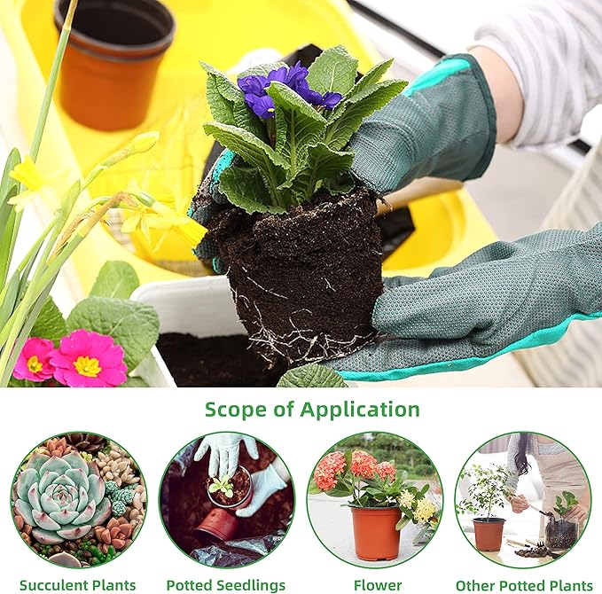 TDHDIKE 4" Small Plastic Plant Nursery Pot/Pots (100pcs) Seedlings Flower Plant Container Seed Starting Pots , Come with 100pcs Plant Labels TDHDIKE