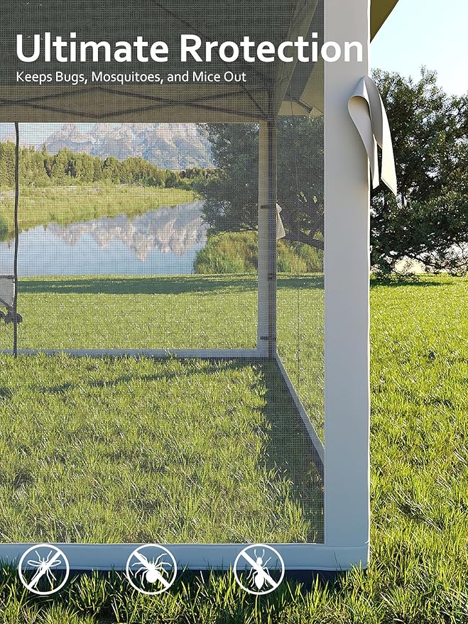 13 X 13FT Pop Up Gazebo, Canopy Tent, Gazebos on Clearance,Patio Folding Canopy with Mosquito Netting - Backyard Tent for Party, Wedding, Outdoor Dining, Patio, Backyard(Navy Blue+Hemp Grey) Hipicute