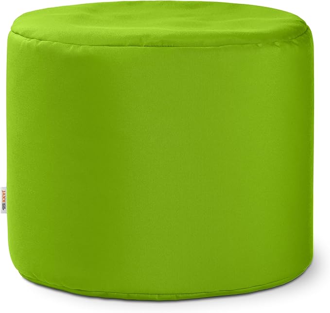 Jaxx Spring Indoor/Outdoor Bean Bag Pouf Ottoman, Lime Jaxx