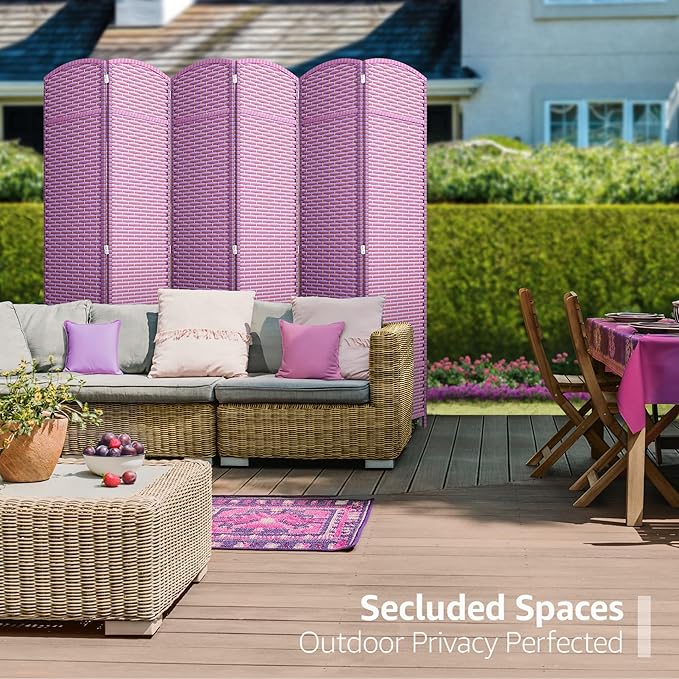 Sorbus 6-Panel Black Room Divider with Double Hinged Panels, 6 ft Tall Folding Privacy Screen Sorbus