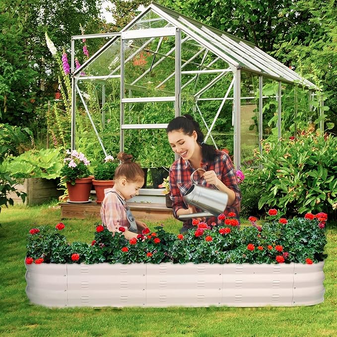 GADI 67-Inch Raised Garden Bed, Metal Planter Box for Vegetables and Flowers, Large Outdoor Gardening Kit, Easy DIY Assembly, Weather-Resistant & Rust-Proof GADI