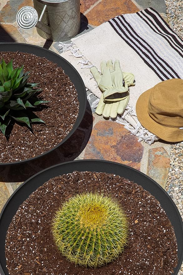 Veradek Mason Series Lane Bowl Planter| for Indoor or Outdoor Tabletops/Gardens |Made from Plastic-Stone Composite with Drainage Holes|Modern Décor for Flowers, Succulents, Small Plants VeradekOutdoor