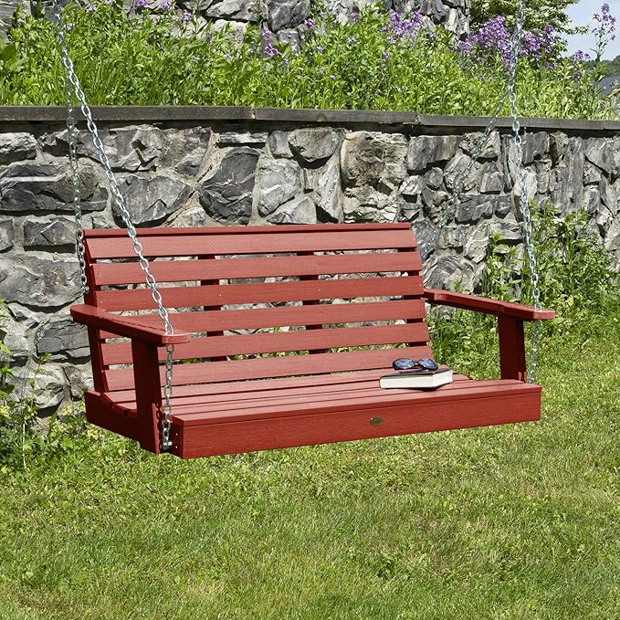 Highwood Weatherly Porch Swing, 4 Feet, Rustic Red highwood