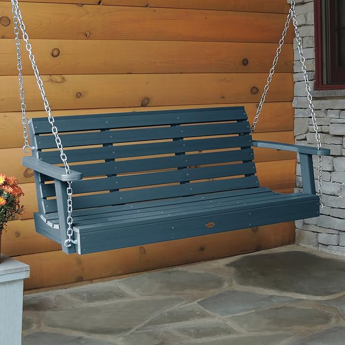 Highwood Weatherly Porch Swing, 4 Feet, Nantucket Blue highwood