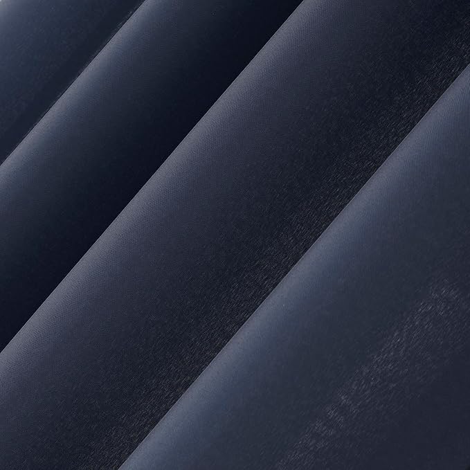 Sun Zero Marina Indoor/Outdoor UV Protectant Energy Efficient Grommet Curtain Panel, 54" x 108", Navy Blue SunZero%E2%84%A2