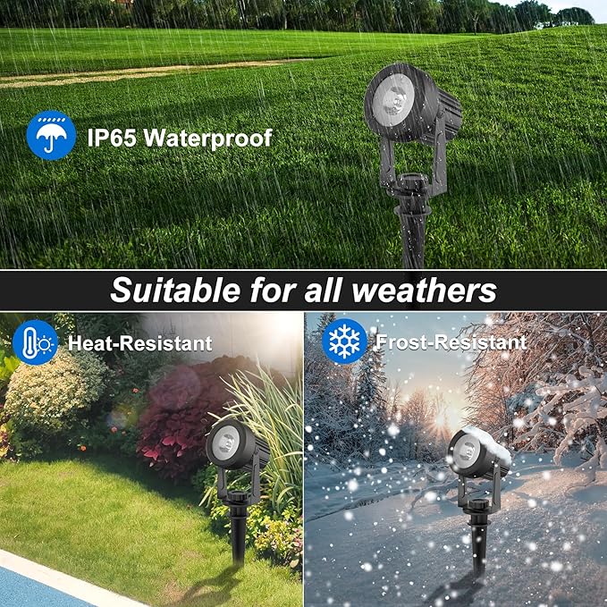 Solar Spot Lights Outdoor, Dusk to Dawn Landscape Spotlights IP65 Waterproof 9.8ft Cable,Solar Uplights for Tree Garden Yard Driveway Porch Walkway Pool (6-in-1, 3000K Warm White) CREPOW