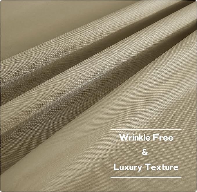 NICETOWN Patio Curtains Outdoor Waterproof 84 inch Long 2 Panels=110" Wide, Tab Top Thermal Insulated Water Resistant Outdoor Drapes Keep Privacy for Pergola/Arbor, Taupe NICETOWN