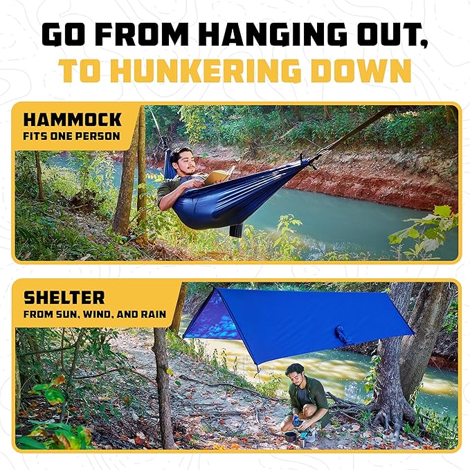 Wise Owl Outfitters Camping Hammock – 500lbs Portable Hammock with Tree Straps - Travel, Backpacking, Hiking, Outdoors Camping Gear - Single or Double WiseOwlOutfitters