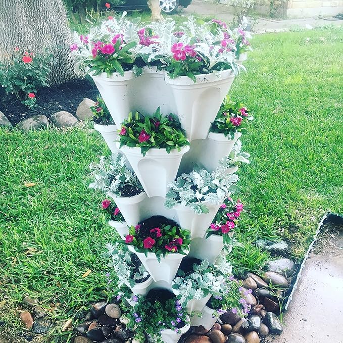 Mr. Stacky 5 Tiered Vertical Gardening Planter, Indoor & Outdoor Mr.+Stacky