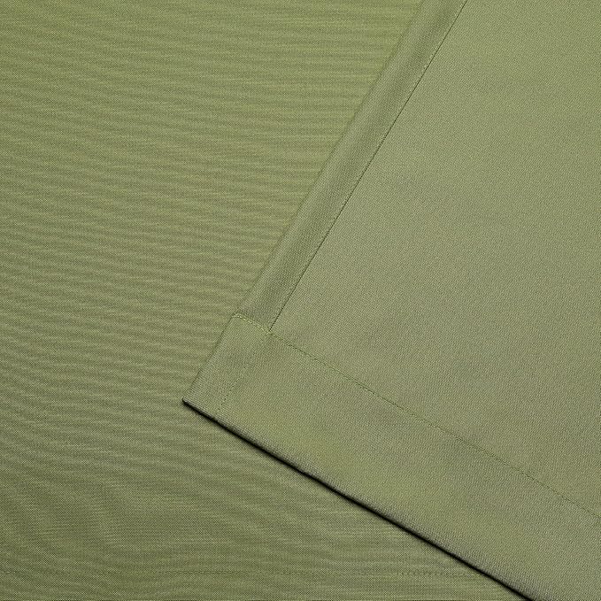 NICOLE MILLER NEW YORK Canvas Indoor/Outdoor Grommet Top Curtain Panel Pair, 54"x96", Green Apple NicoleMiller