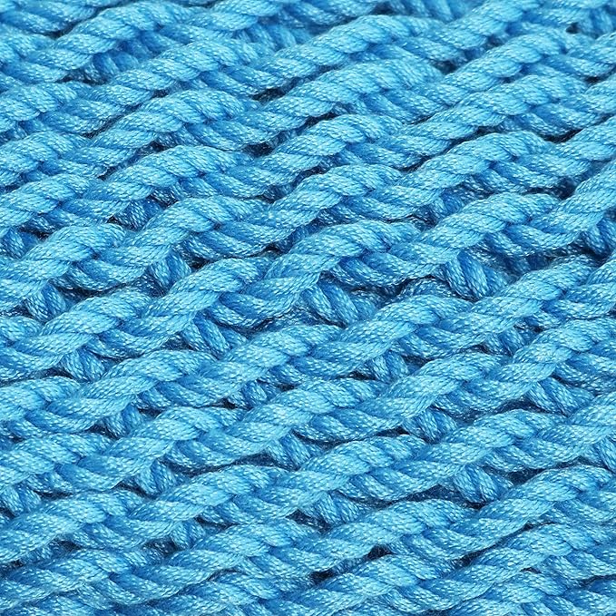 Sunnydaze Outdoor Hammock Chair Swing - Hanging Hammock Swing - Hanging Reading Chair - Soft-Spun Polyester Rope - Caribbean XL - Sky Blue SunnydazeDecor